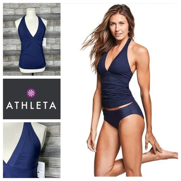 Athleta Shirrendipity Halter Tankini XST NWT - Picture 1 of 8